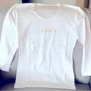 🫶🏼 Cinema White T Shirt. Made in France size 1 Petite xtra small